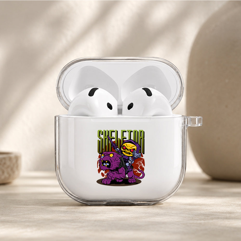 Skeletor and Mighty Panthor Protective Apple Airpods 4 Clear Case - Durable Clear Protection