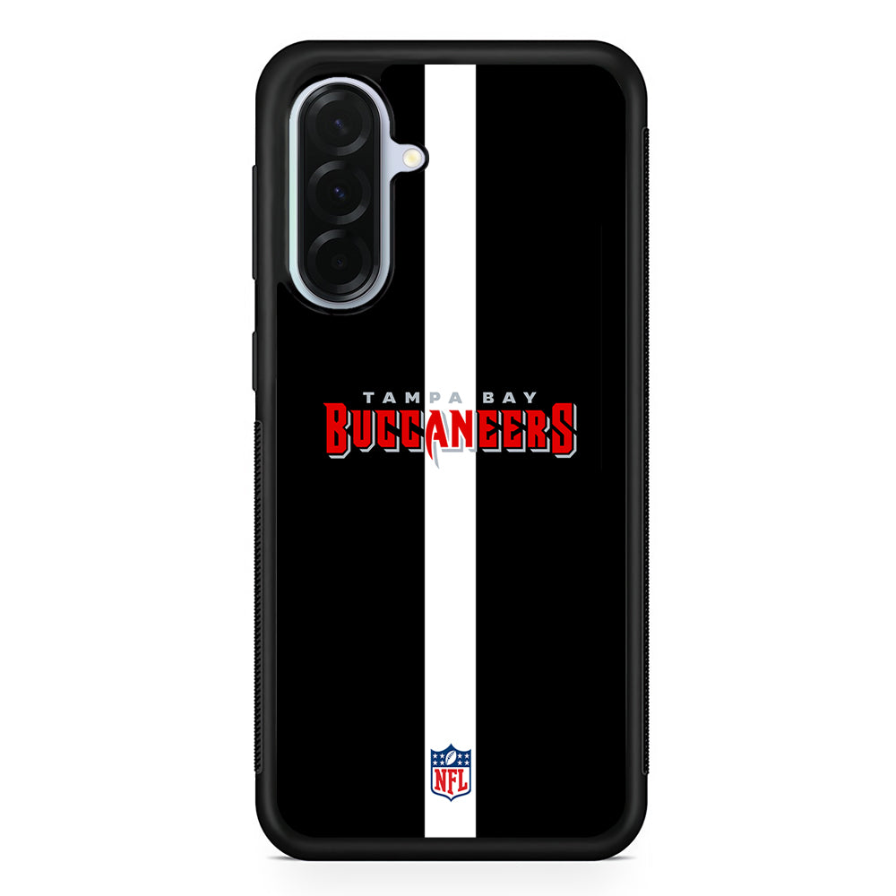 NFL Tampa Bay Buccaneers Black Samsung Galaxy A36 Case | Durable Samsung Galaxy A36 Protective Case