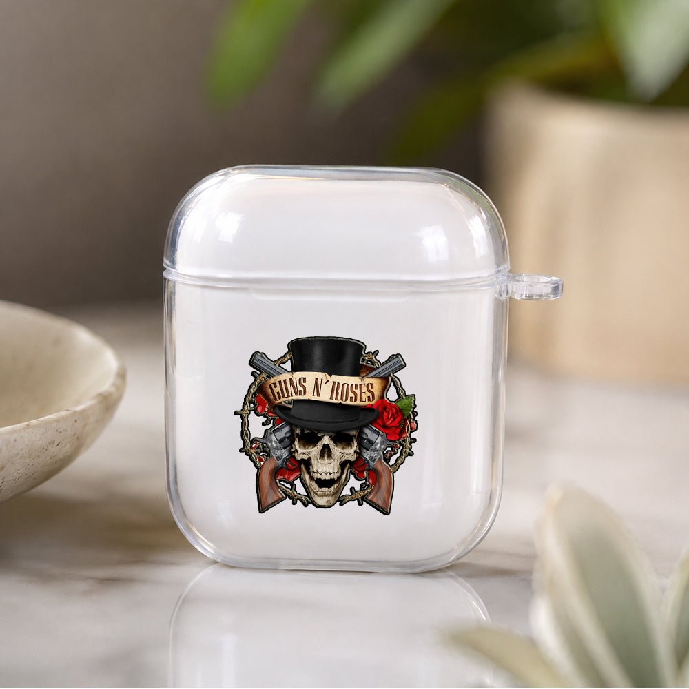 The Legend Guns N' Roses Protective Clear Case Cover For Apple Airpods | Soft Silicone AirPods 1 / 2 Case | Protective Cover