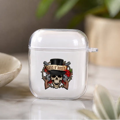 The Legend Guns N' Roses Protective Clear Case Cover For Apple Airpods | Soft Silicone AirPods 1 / 2 Case | Protective Cover