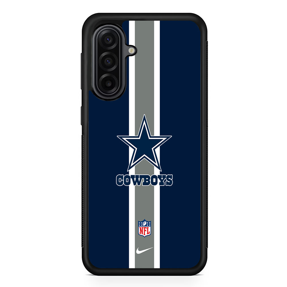 NFL Dallas Cowboys Stripe Nike Samsung Galaxy A17 Case | Durable Rubber Samsung Galaxy A17 Phone Case