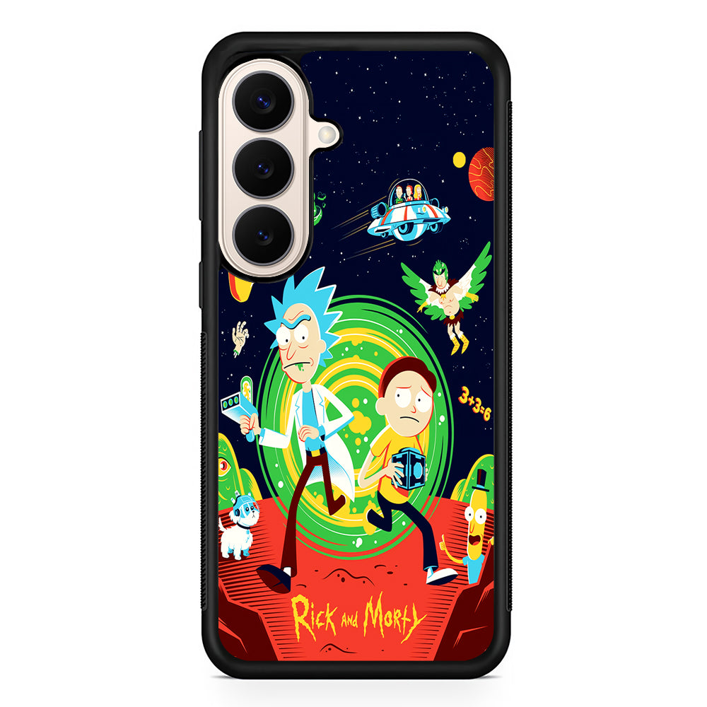 Rick and Morty Cartoon Poster Samsung Galaxy S26 Case | Durable Protective Rubber Cover