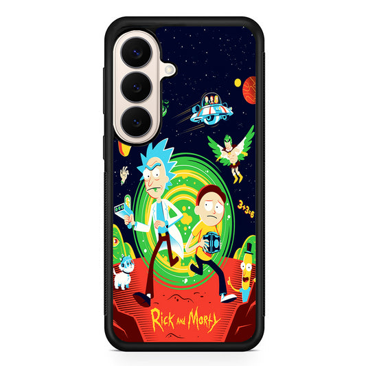 Rick and Morty Cartoon Poster Samsung Galaxy S26 Case | Durable Protective Rubber Cover