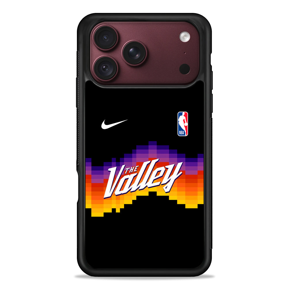NBA Phoenix Suns Black Nike iPhone 18 Pro Max Case – Slim Silicone Protective Cover