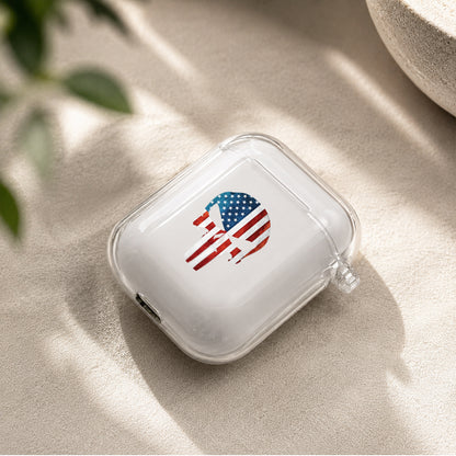 Skull Head American Taste Protective Clear Case Cover For Apple Airpods | Soft Silicone AirPods 1 / 2 Case | Protective Cover