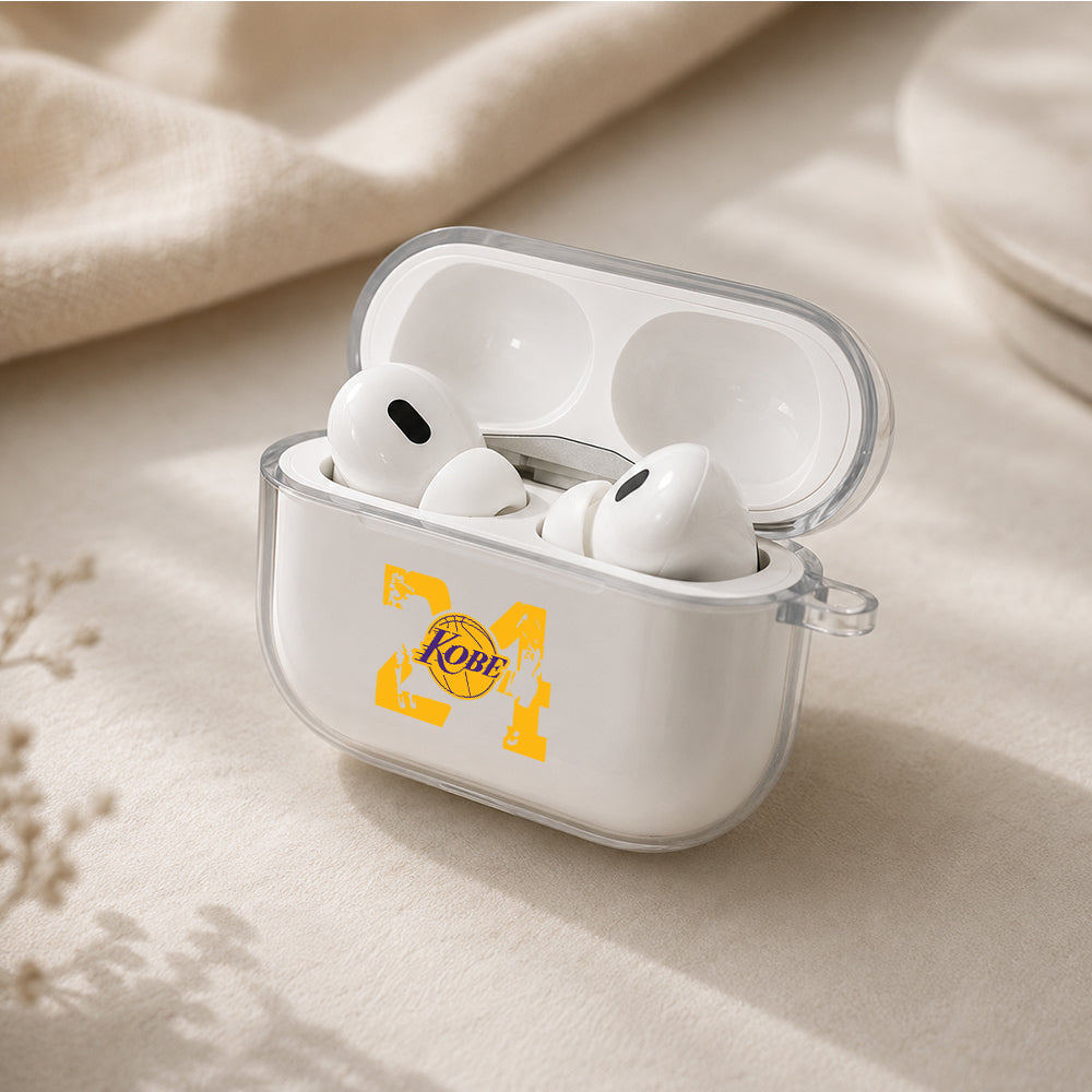 Kobe 24 Legend Lakers Protective Apple AirPods Pro 3 Clear Case | Shockproof Cover