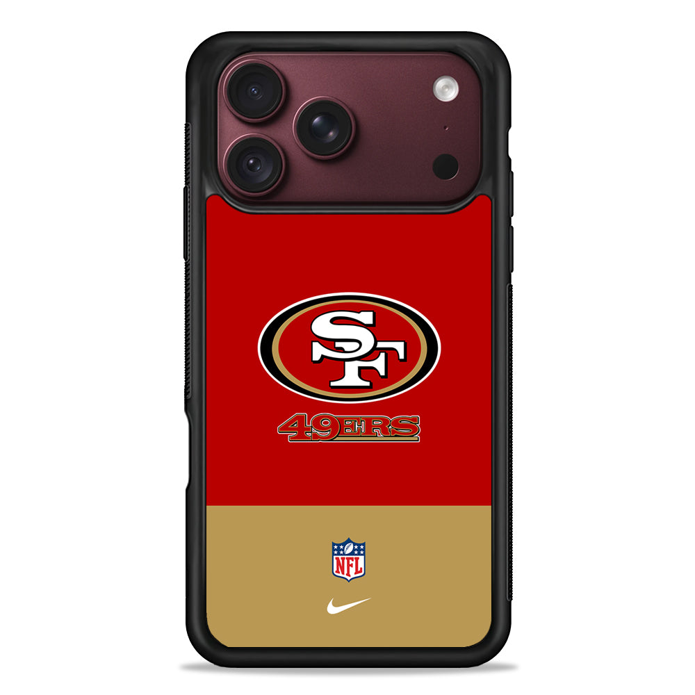 NFL San Francisco 49ers Nike iPhone 18 Pro Max Case – Slim Silicone Protective Cover
