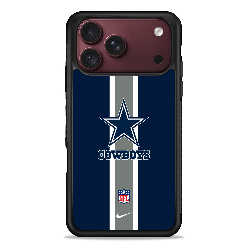 NFL Dallas Cowboys Stripe Nike iPhone 18 Pro Max Case – Slim Silicone Protective Cover