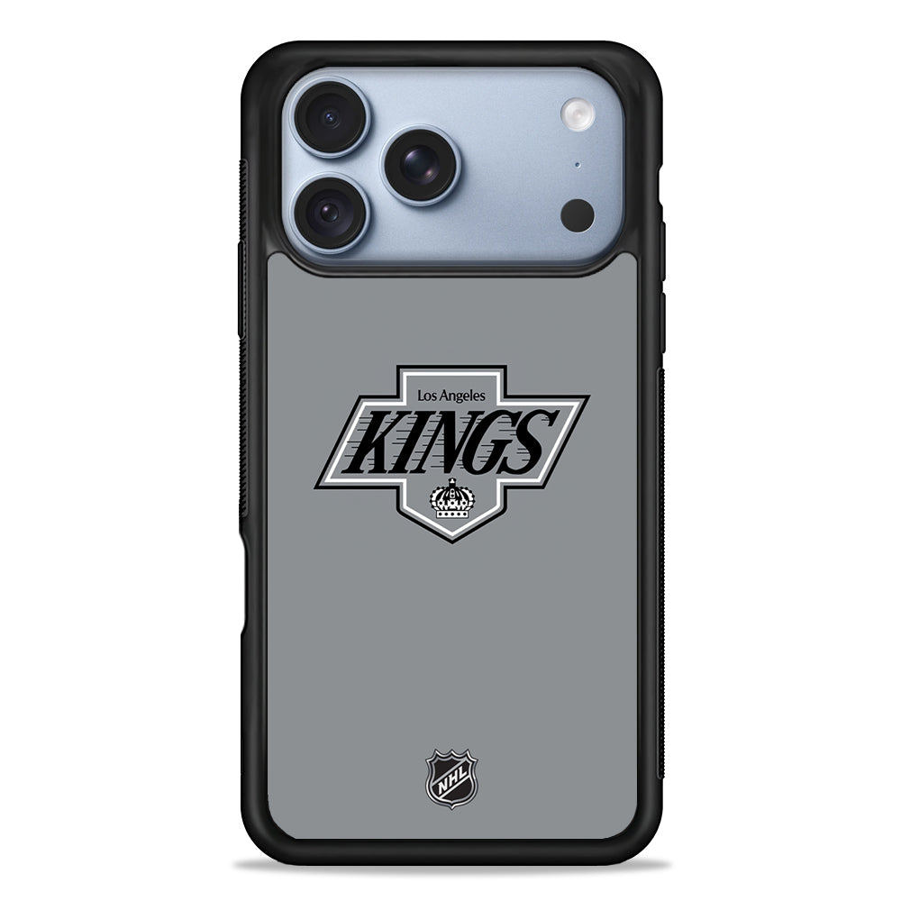NHL Los Angeles Kings Gray iPhone 18 Pro Case - iPhone 18 Pro Silicone Case