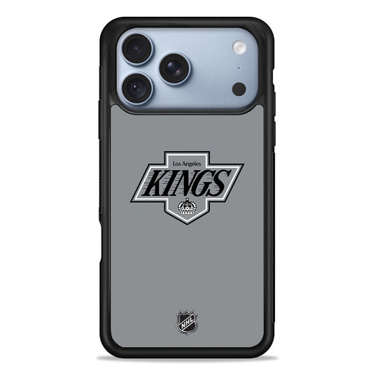 NHL Los Angeles Kings Gray iPhone 18 Pro Case - iPhone 18 Pro Silicone Case
