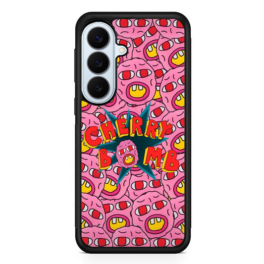 Cherry Bomb Face Sticker Samsung Galaxy S26 Plus Case | Slim Protective Rubber Cover