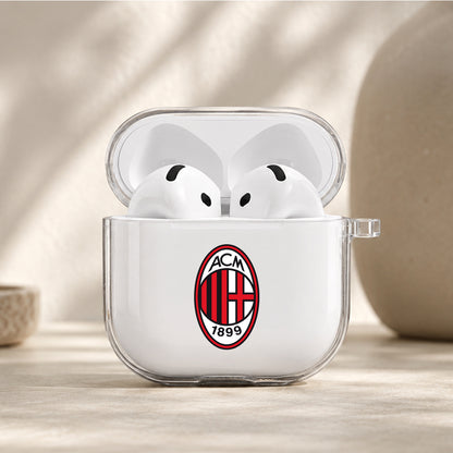 AC Milan Emblem Protective Apple Airpods 4 Clear Case - Durable Clear Protection