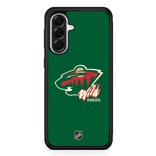 NHL Minnesota Wild Green Samsung Galaxy A56 Case | Samsung Galaxy A56 Protective Rubber Case