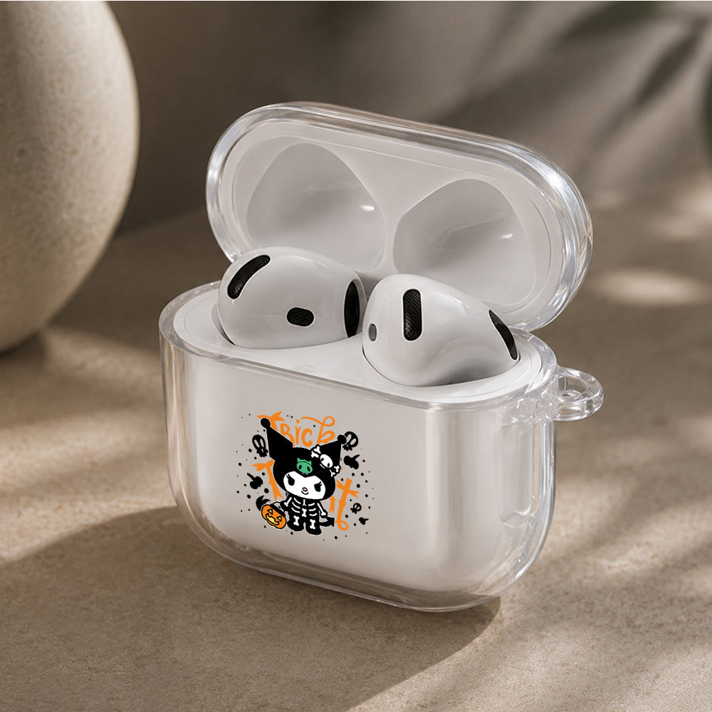 Kuromi Spooky Halloween Protective Apple Airpods 4 Clear Case - Durable Clear Protection