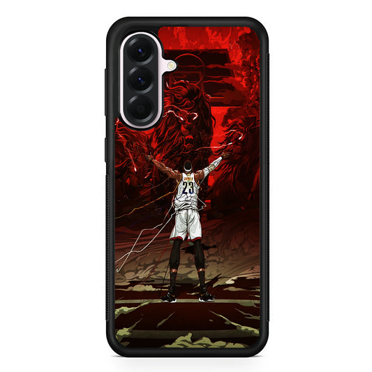 Lebron James Lion Art Samsung Galaxy A56 Case | Samsung Galaxy A56 Protective Rubber Case