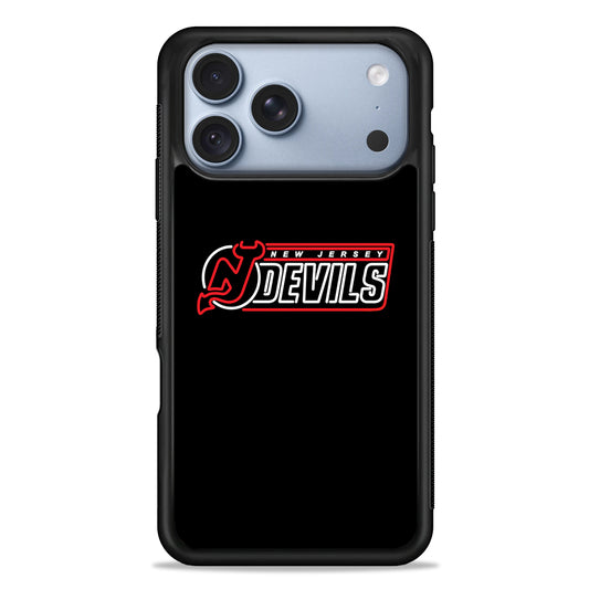 NHL New Jersey Devils Black iPhone 18 Pro Case - iPhone 18 Pro Silicone Case