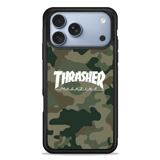 Thrasher Magazine Green Army iPhone 18 Pro Case - iPhone 18 Pro Silicone Case