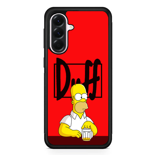 Simpson Homer Duff Red Samsung Galaxy A56 Case | Samsung Galaxy A56 Protective Rubber Case