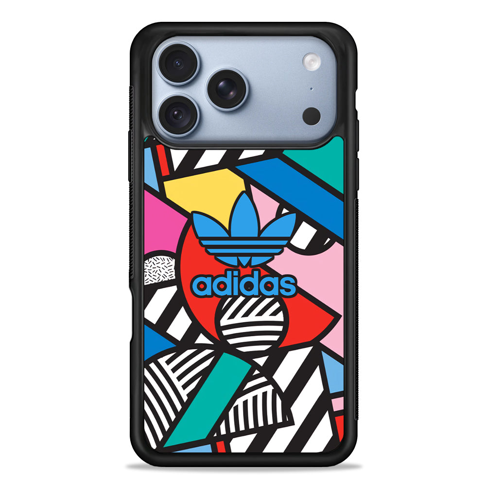 Adidas Collage of Shape Color iPhone 18 Pro Case - iPhone 18 Pro Silicone Case