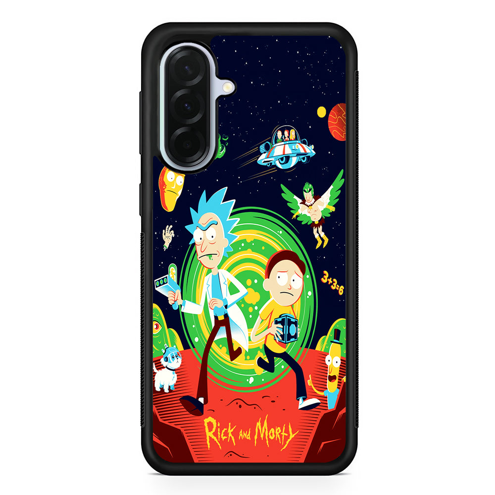 Rick and Morty Cartoon Poster Samsung Galaxy A36 Case | Durable Samsung Galaxy A36 Protective Case