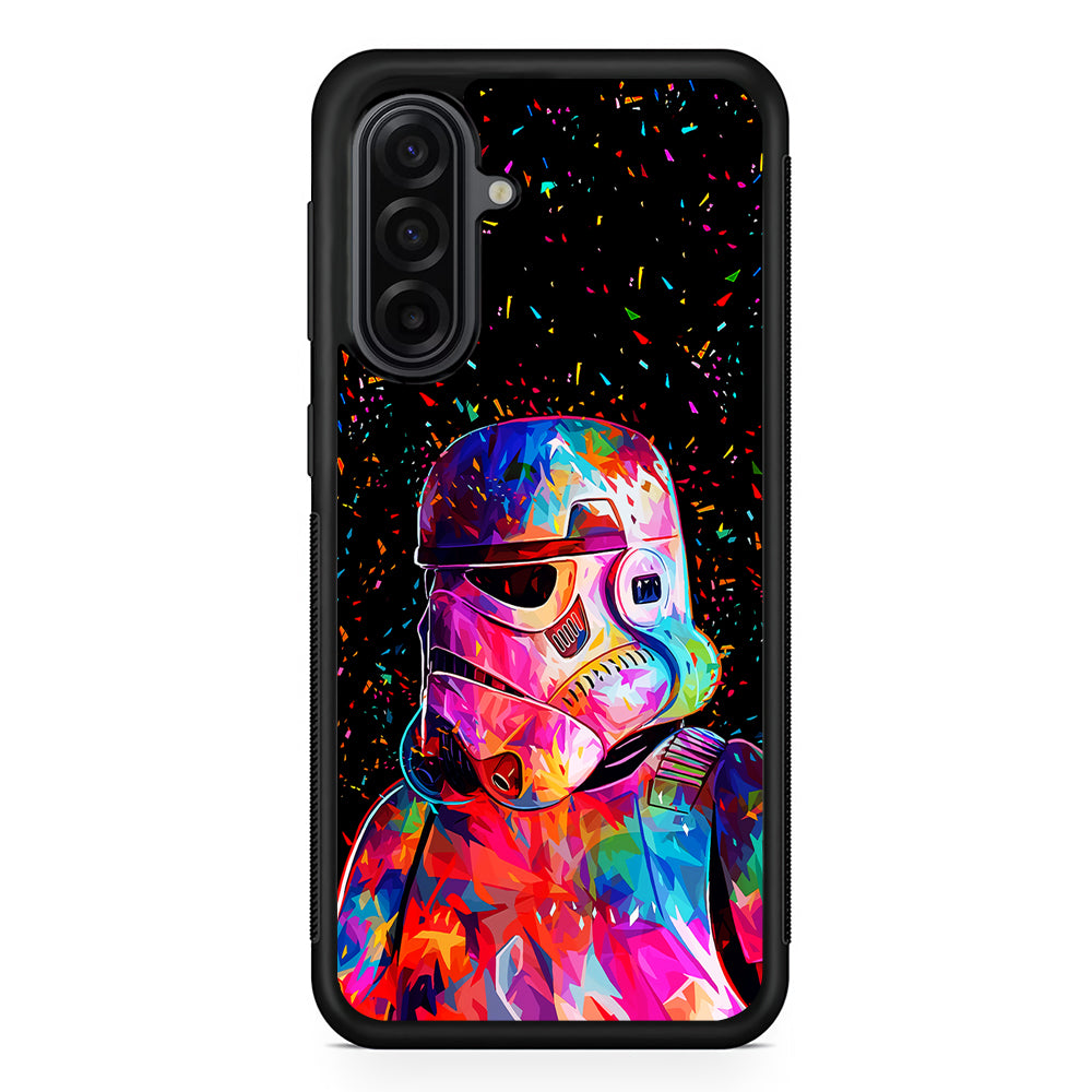 Star Wars Stormtrooper Colorful Samsung Galaxy A17 Case | Durable Rubber Samsung Galaxy A17 Phone Case