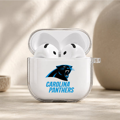 NFL Carolina Panthers Logo Protective Apple Airpods 4 Clear Case - Durable Clear Protection