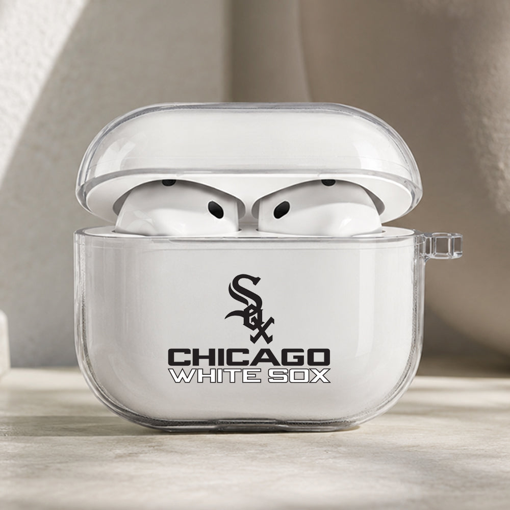 MLB Chicago White Sox Symbol Protective Apple AirPods Pro 3 Clear Case | Shockproof Cover