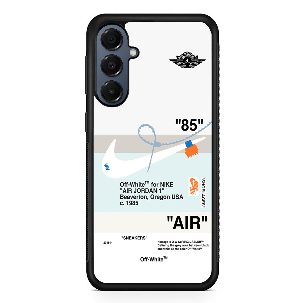 Nike X Air Jordan White Samsung Galaxy A16 Case | Slim Protective Cover for Samsung Galaxy A16