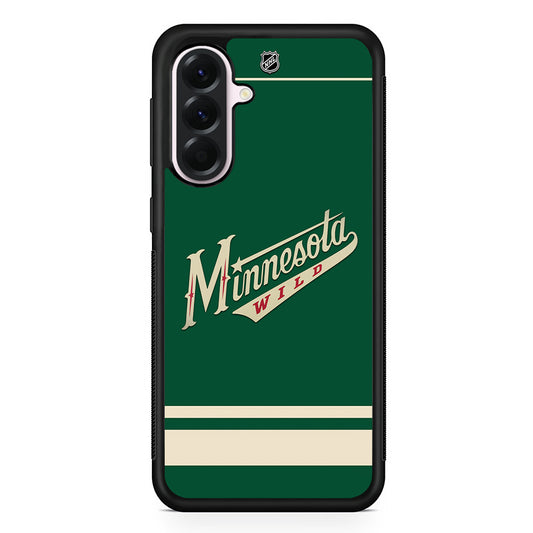 NHL Minnesota Wild Team Samsung Galaxy A56 Case | Samsung Galaxy A56 Protective Rubber Case
