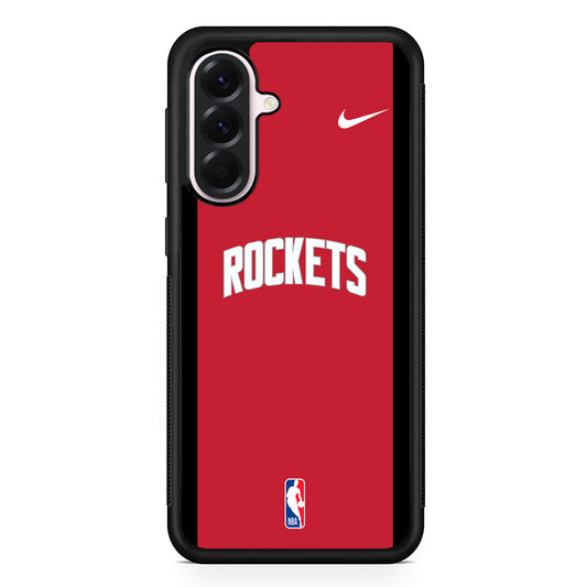 NBA Houston Rockets Red Nike Samsung Galaxy A56 Case | Samsung Galaxy A56 Protective Rubber Case