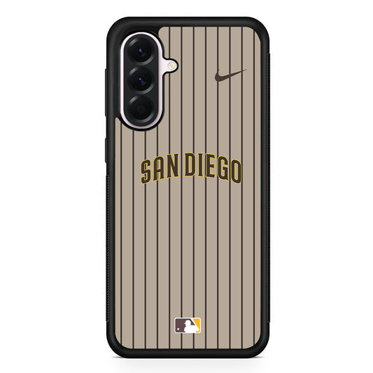 MLB San Diego Padres Brown Nike Samsung Galaxy A56 Case | Samsung Galaxy A56 Protective Rubber Case