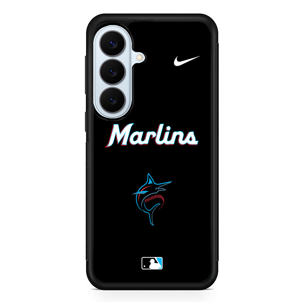 MLB Miami Marlins Black Nike Samsung Galaxy S26 Plus Case | Lightweight Protective Phone Cover