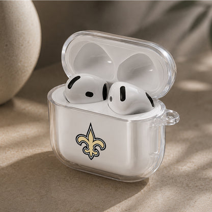 NFL New Orleans Saints Logo Protective Apple Airpods 4 Clear Case - Durable Clear Protection