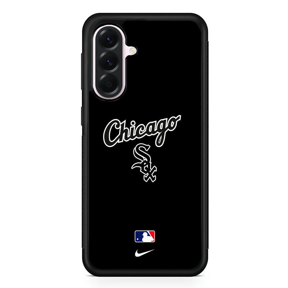 MLB Chicago White Sox Black Nike Samsung Galaxy A56 Case | Samsung Galaxy A56 Protective Rubber Case