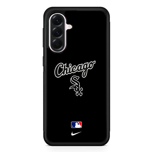 MLB Chicago White Sox Black Nike Samsung Galaxy A56 Case | Samsung Galaxy A56 Protective Rubber Case