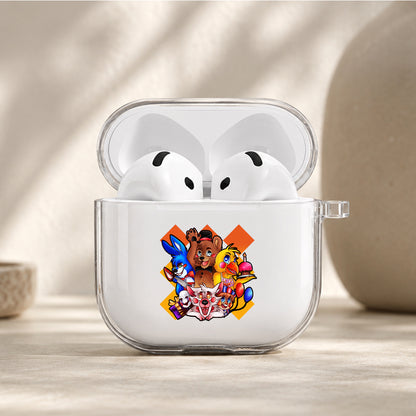 Five Nights at Freddy's Team Party Protective Apple Airpods 4 Clear Case - Durable Clear Protection