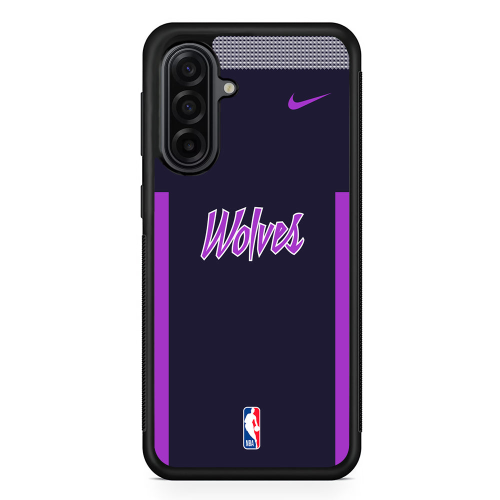 NBA Minnesota Timberwolves Purple Nike Samsung Galaxy A17 Case | Durable Rubber Samsung Galaxy A17 Phone Case