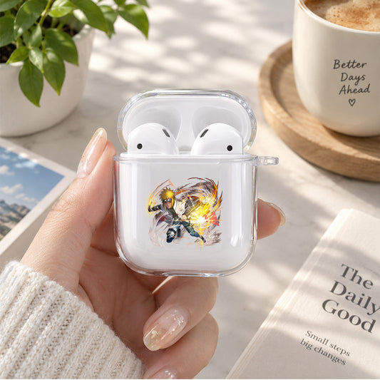 Minato Yellow Blazing Protective Clear Case Cover For Apple Airpods | Soft Silicone AirPods 1 / 2 Case | Protective Cover