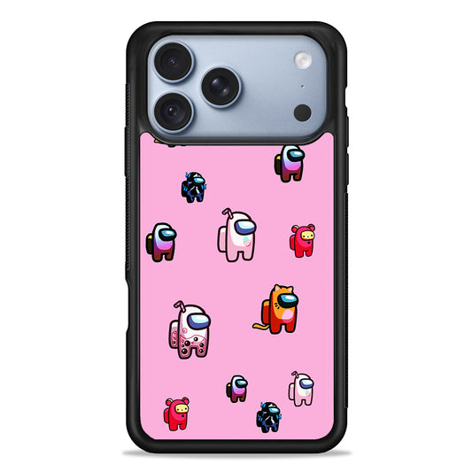Among Us Cute Pink iPhone 18 Pro Case - iPhone 18 Pro Silicone Case