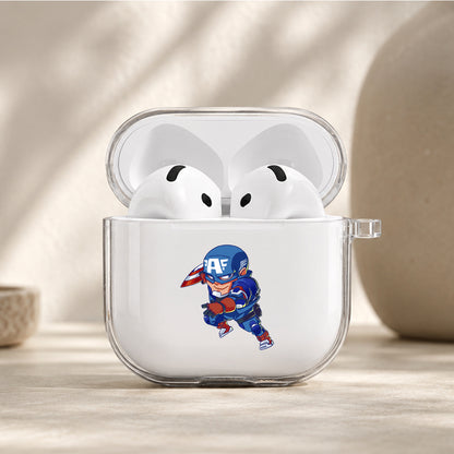 Captain America Avengers Chibi Protective Apple Airpods 4 Clear Case - Durable Clear Protection