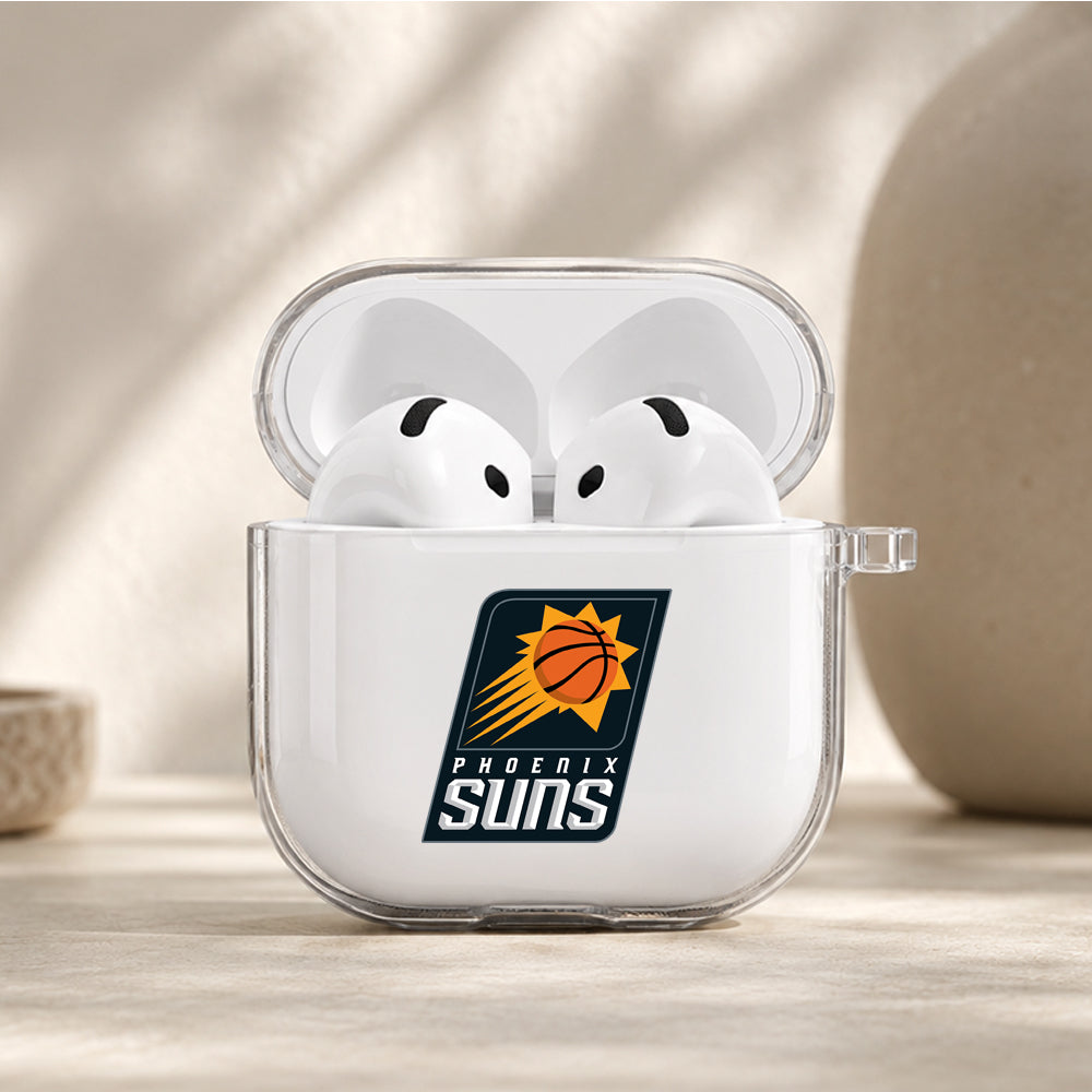 NBA Phoenix Suns Logo Protective Apple Airpods 4 Clear Case - Durable Clear Protection