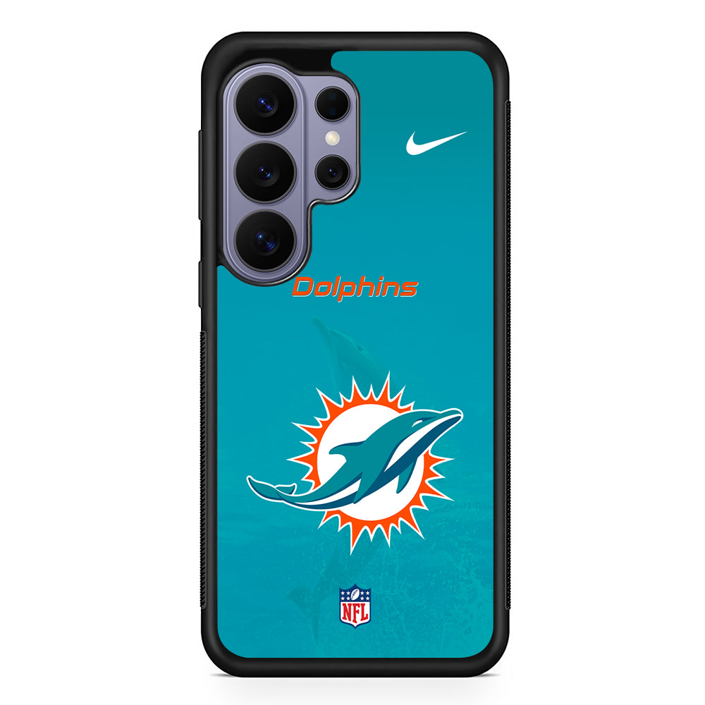NFL Miami Dolphins Nike Logo Samsung Galaxy S26 Ultra Case | Slim Durable Protective Cover