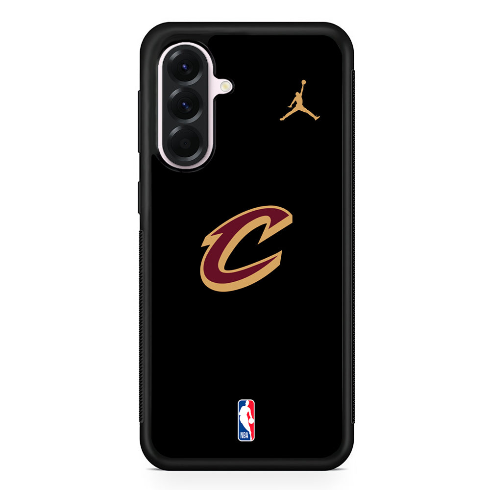 NBA Cleveland Cavaliers Black Jordan Samsung Galaxy A56 Case | Samsung Galaxy A56 Protective Rubber Case