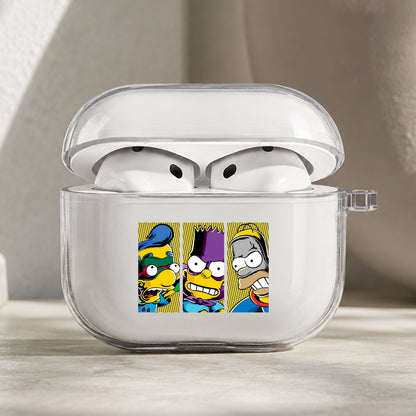 Simpson Superhero Cosplay Protective Apple AirPods Pro 3 Clear Case | Shockproof Cover