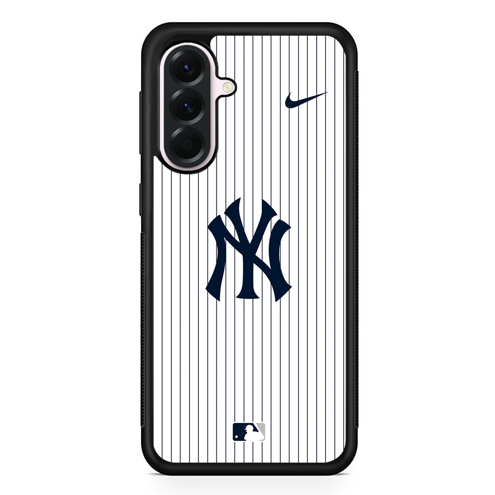 MLB New York Yankees White Nike Samsung Galaxy A56 Case | Samsung Galaxy A56 Protective Rubber Case