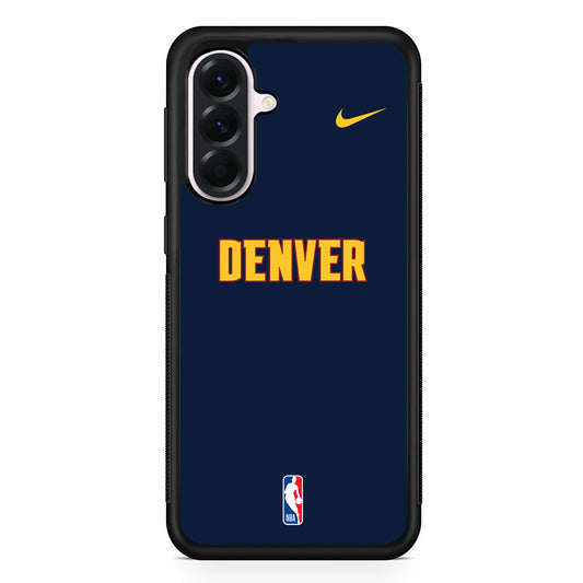 NBA Denver Nuggets Navy Nike Samsung Galaxy A56 Case | Samsung Galaxy A56 Protective Rubber Case