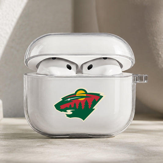 NHL Minnesota Wild Symbol Protective Apple AirPods Pro 3 Clear Case | Shockproof Cover