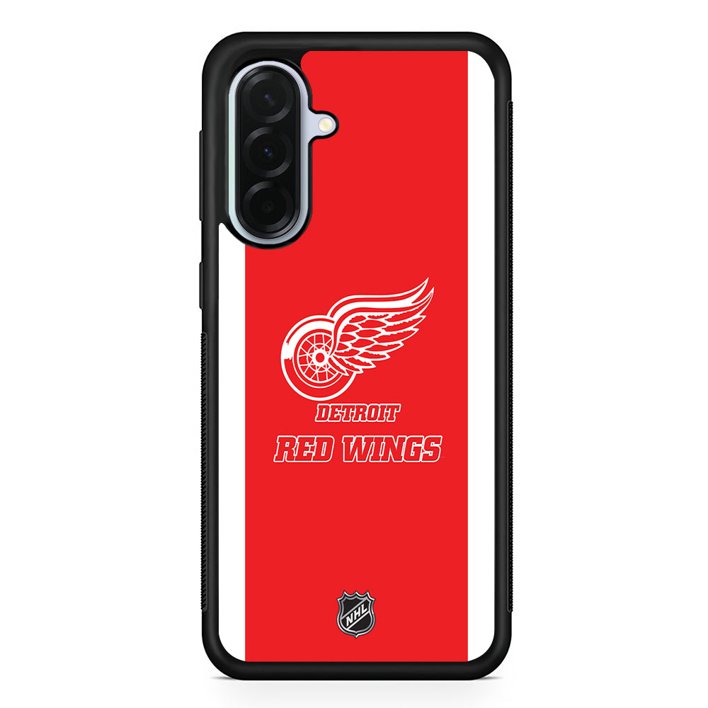 NHL Detroit Red Wings Red White Samsung Galaxy A36 Case | Durable Samsung Galaxy A36 Protective Case