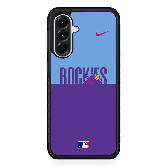 MLB Colorado Rockies Purple Nike Samsung Galaxy A56 Case | Samsung Galaxy A56 Protective Rubber Case