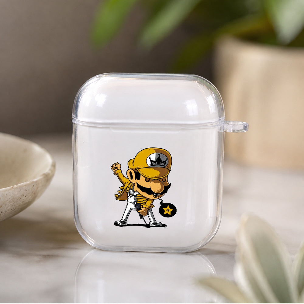 Mario Mercury Queen Protective Clear Case Cover For Apple Airpods | Soft Silicone AirPods 1 / 2 Case | Protective Cover